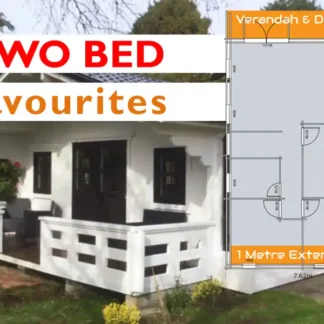 Modular two bed log cabins