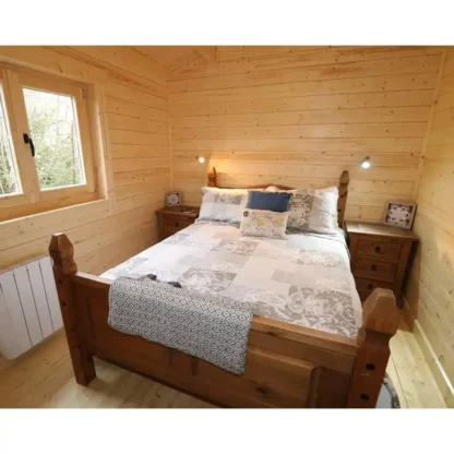 2 bed cabin bedroom