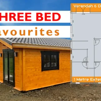 Favourite three bed log cabins