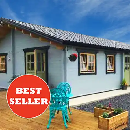 Best selling three bed log cabin