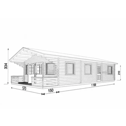 Blarney log cabin dimensions