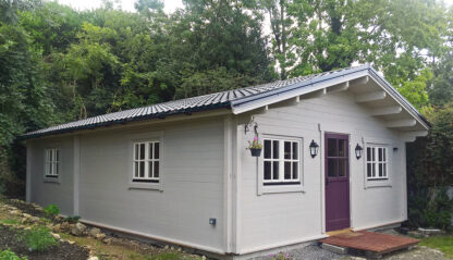 Affordable log cabin tile effect roof