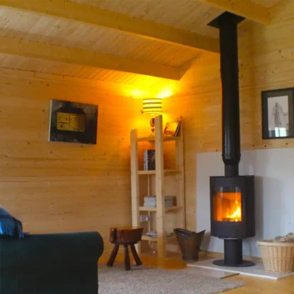 Two Bedroom Log Cabin Stove