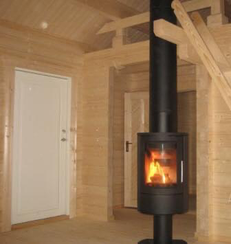 Log cabin stove