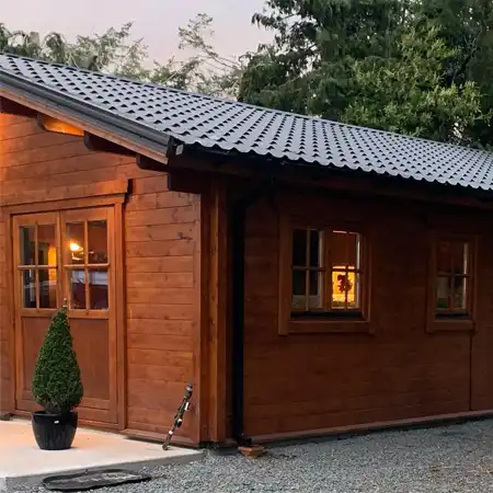 Three bedroom log cabin stained