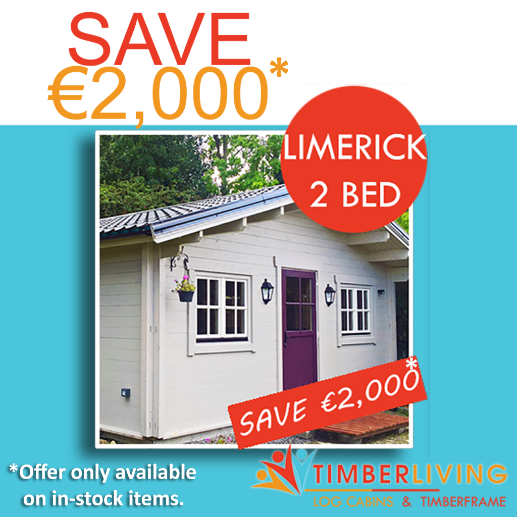 Unbeatable sale offer on in-stock Limerick Log cabins
